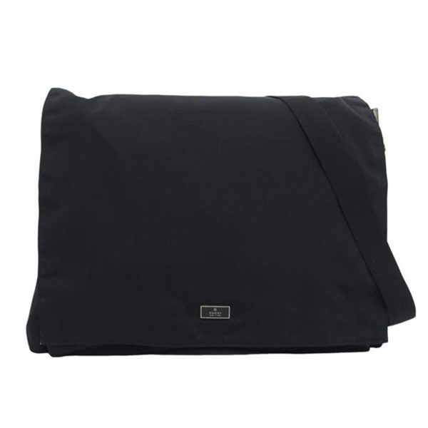 83249 1 Gucci Nylon Messenger Shoulder Bag Black