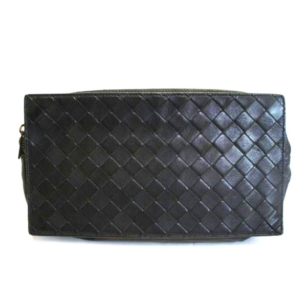 83395 1 Bottega Veneta Leather Shoulder Bag Black