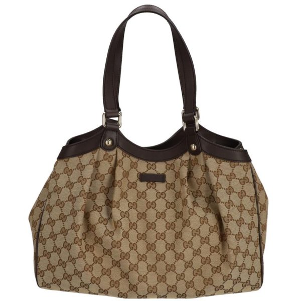 83488 1 Gucci GG Canvas Tote Beige Brown