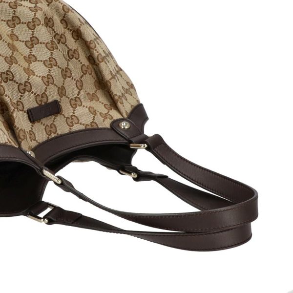 83488 4 Gucci GG Canvas Tote Beige Brown