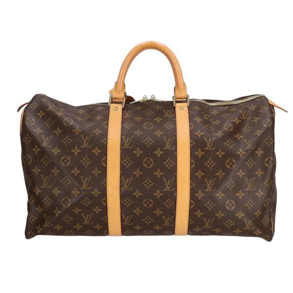 83507 1 Louis Vuitton Keepall 50 Duffel Bag Monogram Brown