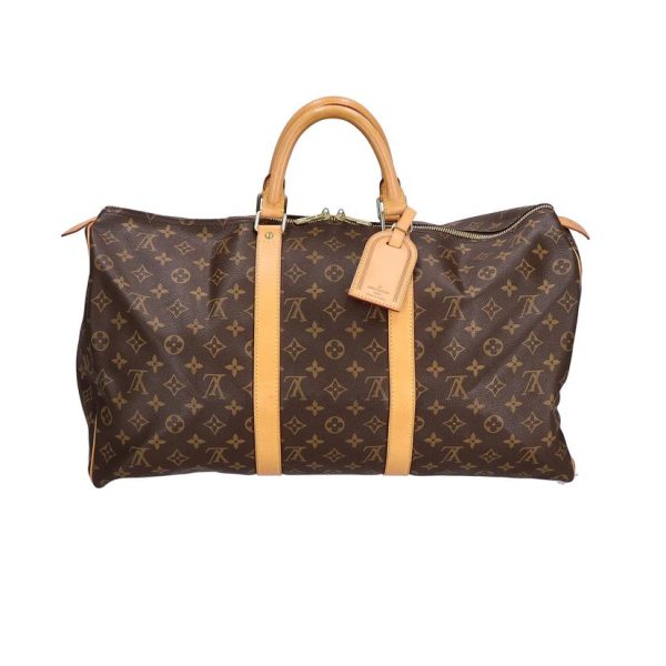 83507 2 Louis Vuitton Keepall 50 Duffel Bag Monogram Brown