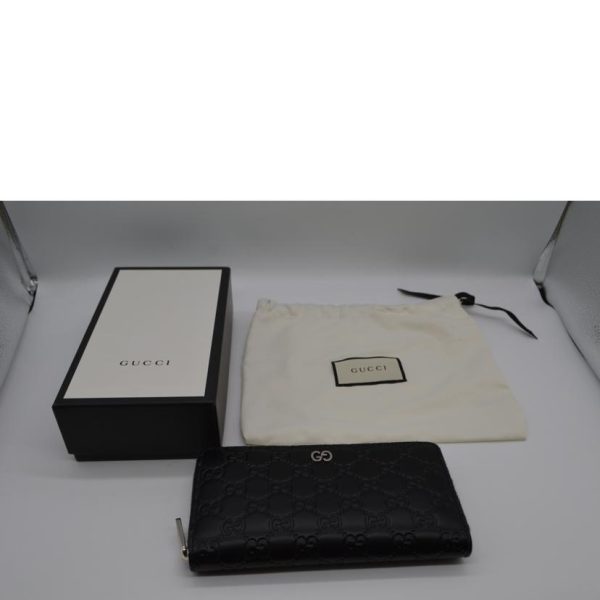 83517 6 Gucci Guccissima Round Zipper Long Wallet