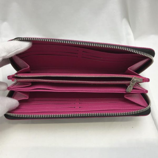 83543 5 Louis Vuitton Zippy Wallet Epi Noir Hot Pink