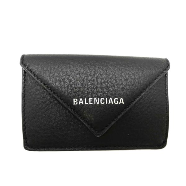 83550 1 Balenciaga Paper Mini Wallet Black