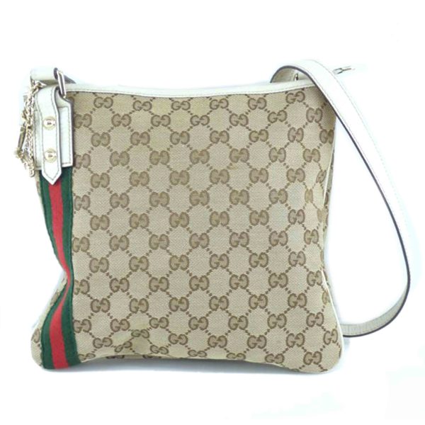 83619 1 Gucci GG Canvas Leather Shoulder Bag