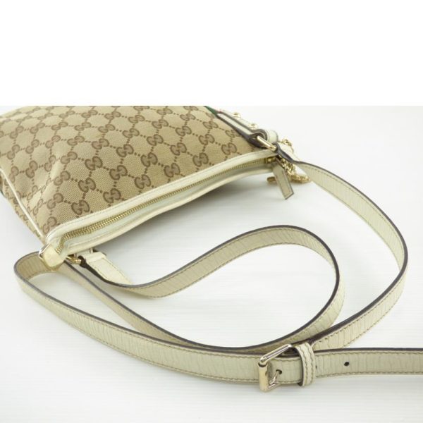 83619 4 Gucci GG Canvas Leather Shoulder Bag