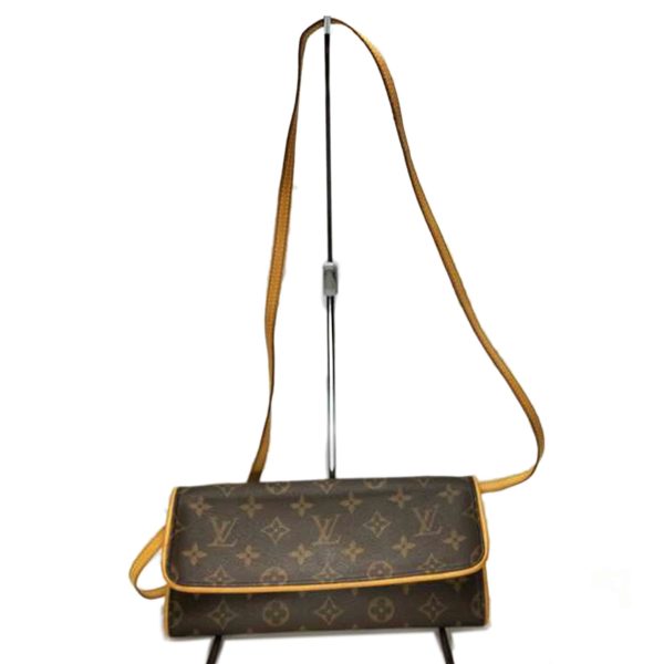 83656 1 Louis Vuitton Pochette Twin Monogram Clutch Bag Brown