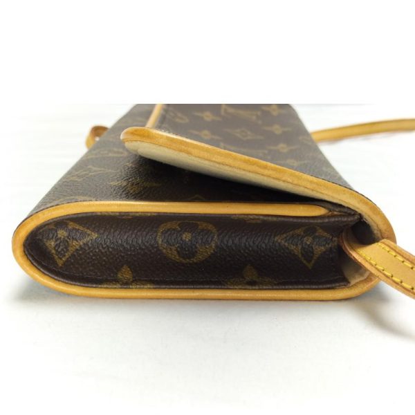 83656 4 Louis Vuitton Pochette Twin Monogram Clutch Bag Brown