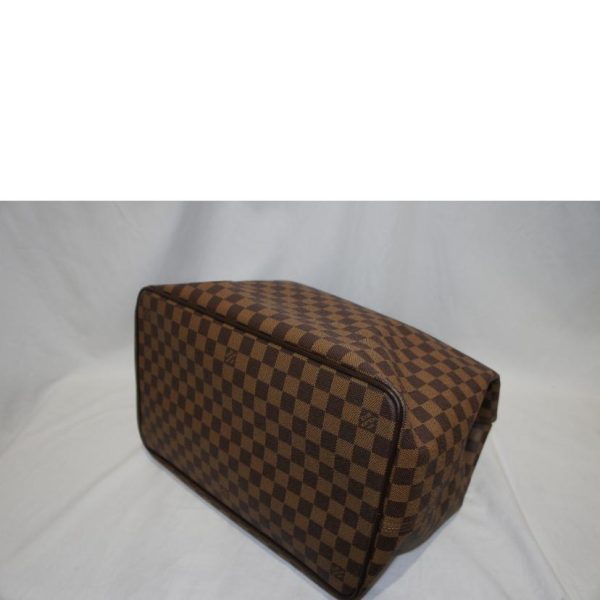 83689 3 Louis Vuitton Greenwich PM Tote Bag Damier Ebene Brown