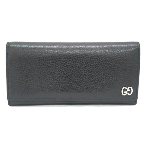 83726 1 Gucci Leather Long Wallet Black