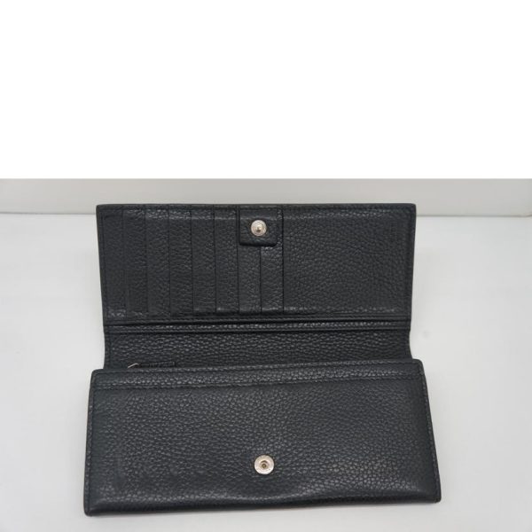 83726 4 Gucci Leather Long Wallet Black