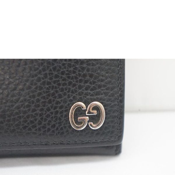 83726 8 Gucci Leather Long Wallet Black