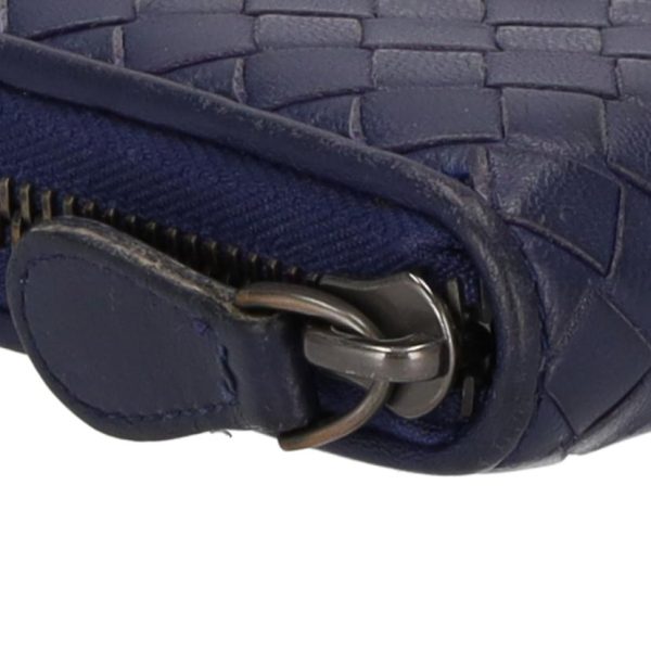 83976 9 Bottega Veneta Intrecciato Coin Case Dark Blue