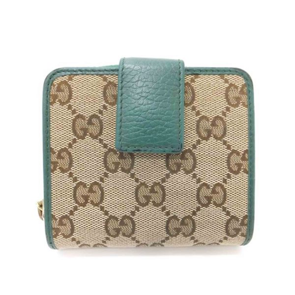 84082 1 Gucci Gg Canvas Round Zipper Bifold Wallet