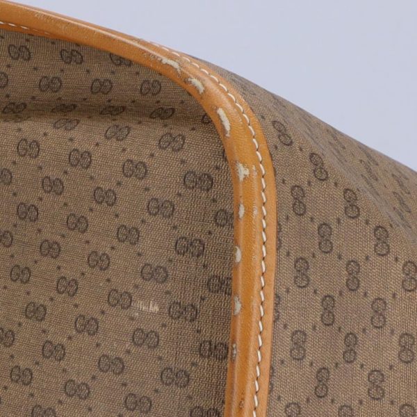 84165 6 GUCCI Micro GG Tote Bag Brown