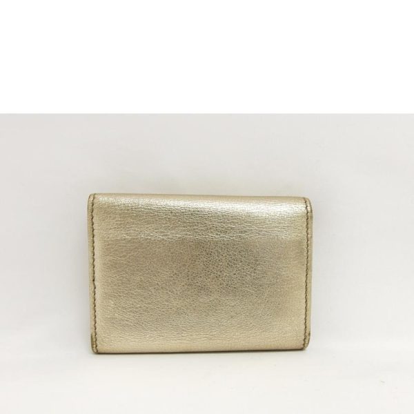 84239 2 Gucci Leather Interlocking G 6 Key Case Gold