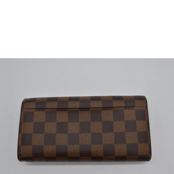 84277 2 Louis Vuitton Portefeuil Sara New Model Damier Ebene Wallet Brown