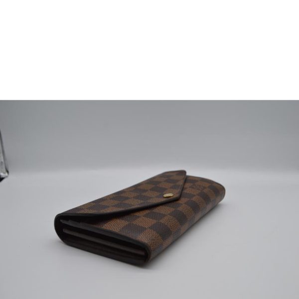 84277 3 Louis Vuitton Portefeuil Sara New Model Damier Ebene Wallet Brown