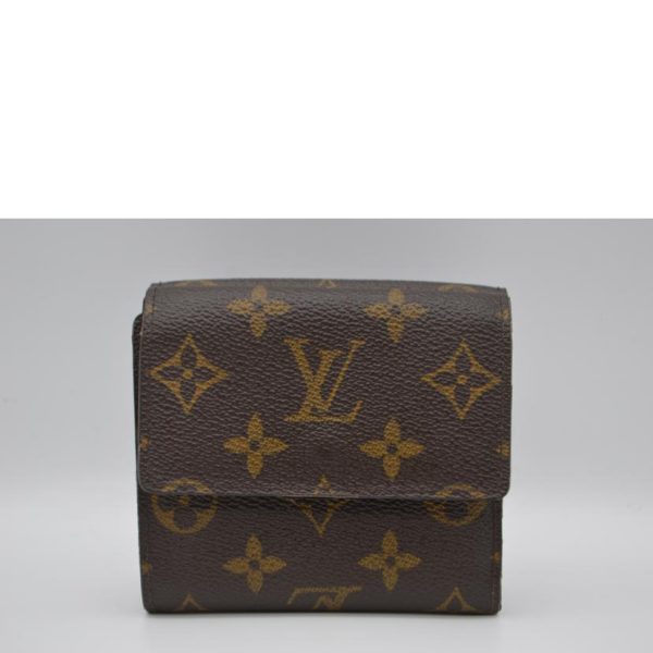 84307 2 Louis Vuitton Portomone Bier Cult Credit Monogram Wallet Brown