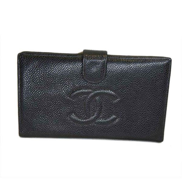 84316 1 Chanel Caviar Skin 2 Piece Fold Wallet