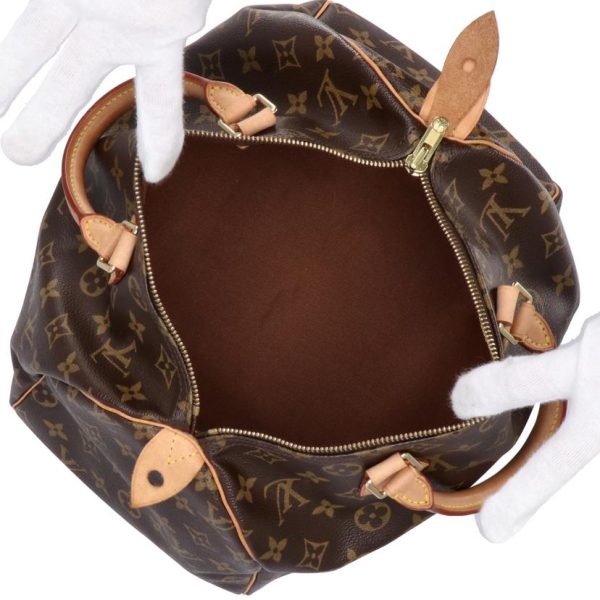 84325 5 Louis Vuitton Speedy 30 Monogram Totebag Ebene Brown