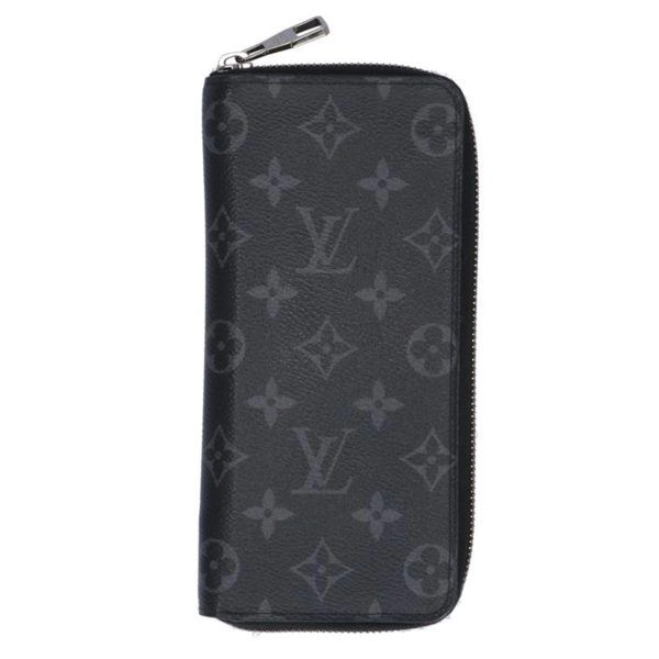 84365 1 Louis Vuitton Zippy Wallet Vertical Monogram Eclipse Black