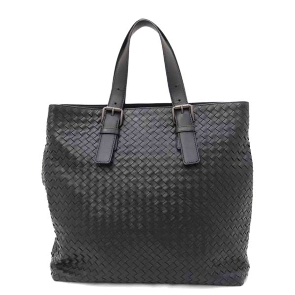 84432 1 Bottega Veneta Intrecciato Tote Bag Handbag Black