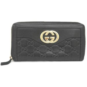 84471 1 Gucci GG Supreme Waist Bag PVC Leather Dark Gray Black