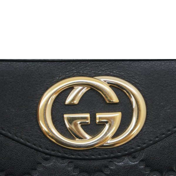 84471 6 Gucci Sookie Gucci Shima Round Zipper Wallet Black