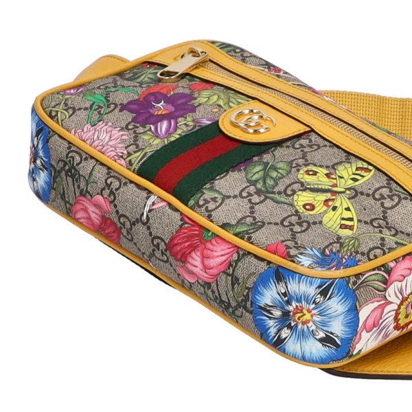 84499 3 Gucci GG Supreme Ophidia Floral Waist Bag