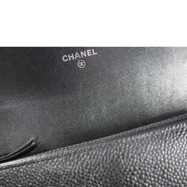 84544 6 Chanel Cocomark Caviar Wallet Black