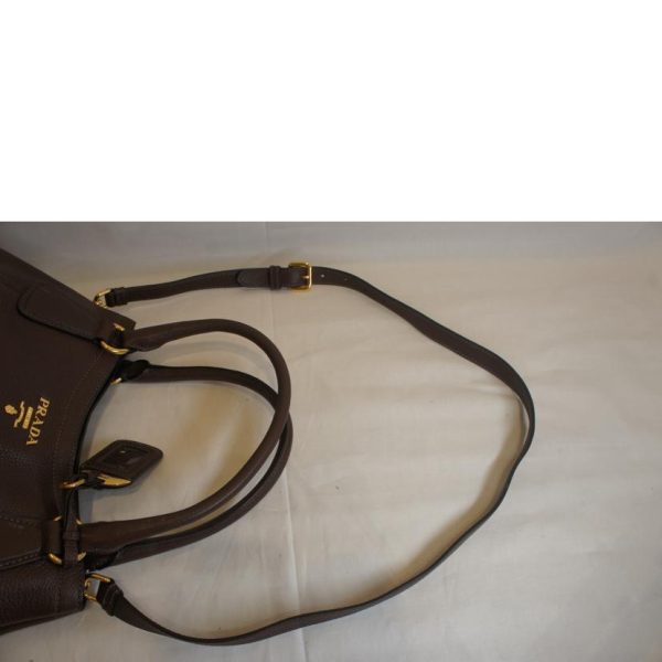 84590 4 PRADA Prada Leather 2WAY Brown