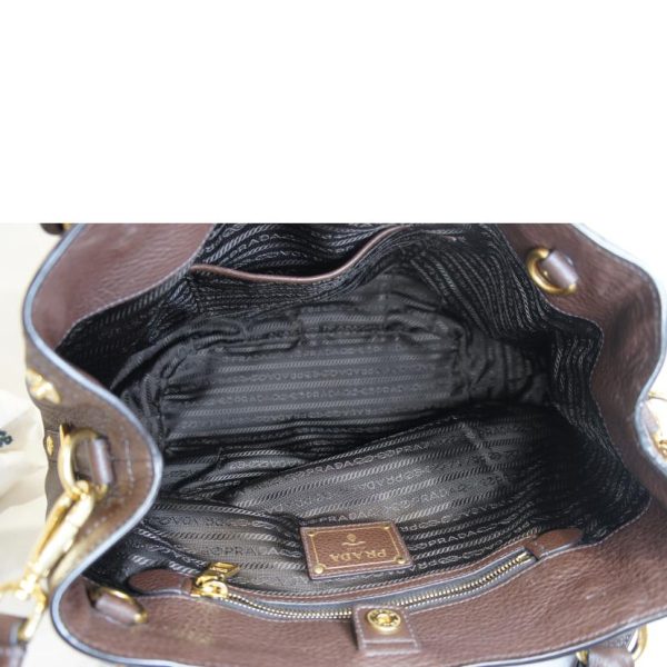 84590 5 PRADA Prada Leather 2WAY Brown