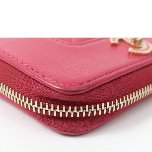 84869 5 Chanel Cocomark Mademoiselle Lambskin Coin Case Hot Pink