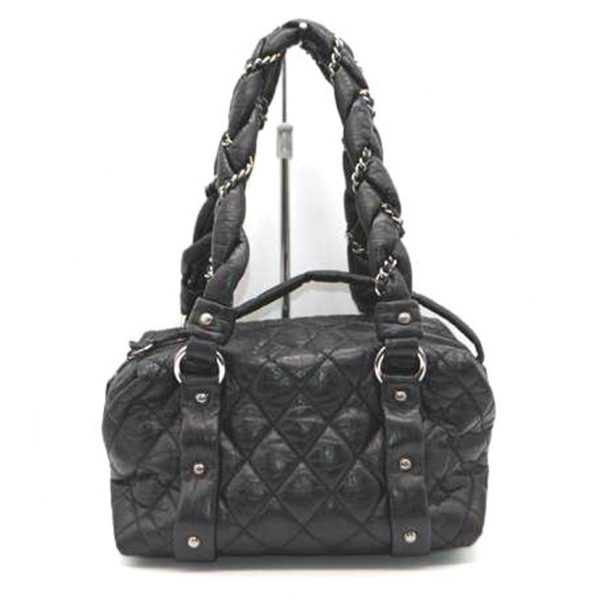 84962 1 Chanel Coco Mark Shoulder Hand Bag Black