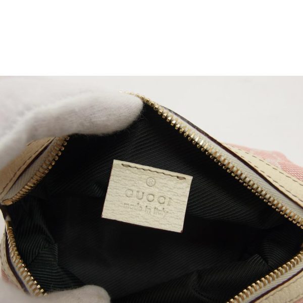 84963 8 Gucci Leather Multi Case GG Canvas Cosmetic Pouch Pink