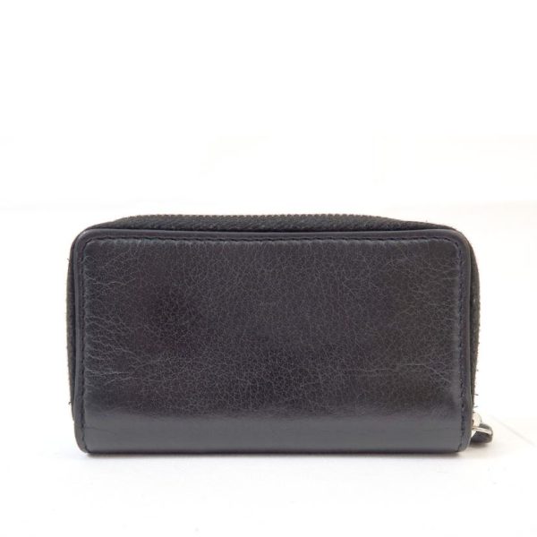 84969 2 Balenciaga Leather Coin Case Black