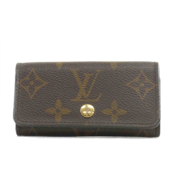 85149 1 Louis Vuitton Multicle 4 Monogram Key Holder Brown