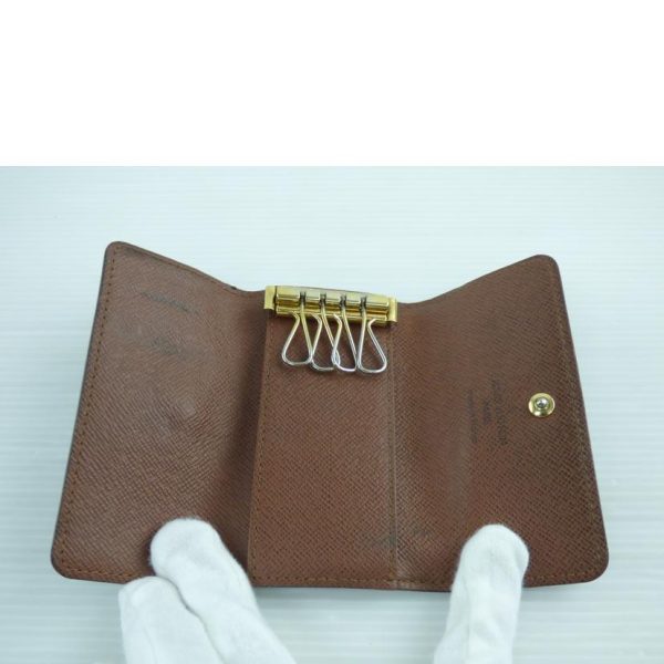 85149 4 Louis Vuitton Multicle 4 Monogram Key Holder Brown