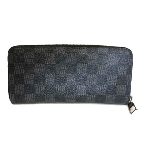 85160 1 Louis Vuitton Zippy Wallet Vertical Damier Graphite Wallet Gray