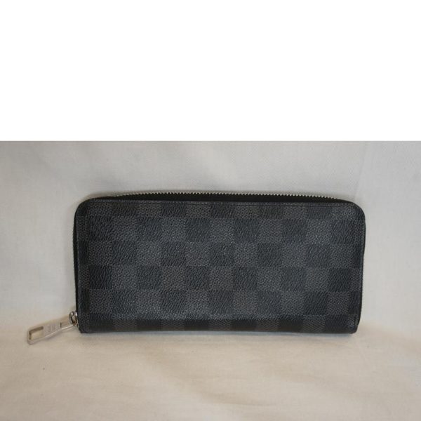 85160 2 Louis Vuitton Zippy Wallet Vertical Damier Graphite Wallet Gray