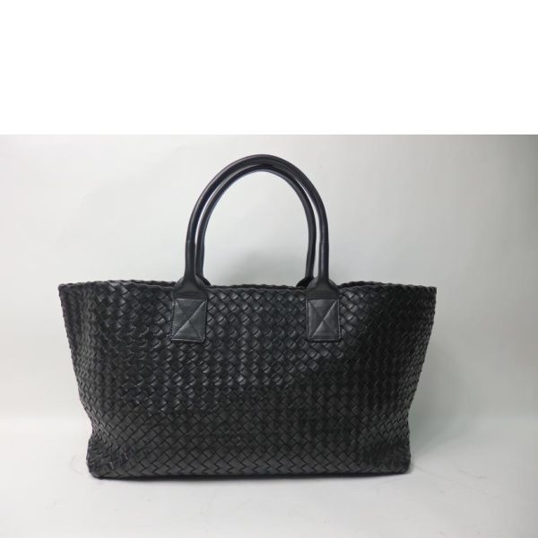 85174 2 Bottega Veneta Intrecciato Cava MM Tote Bag Black