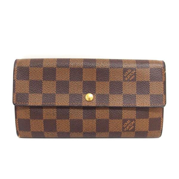 85243 1 Louis Vuitton Sala Wallet Damier Ebene Brown