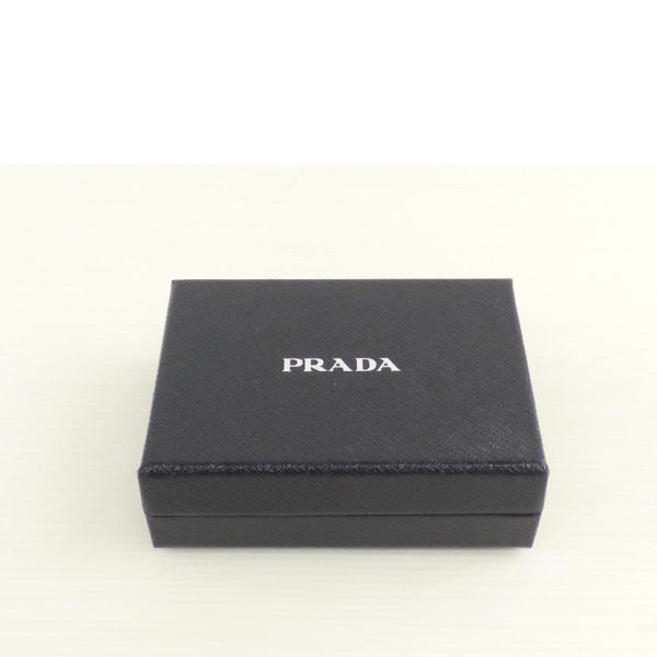 85248 8 Prada Saffiano Leather Business Card Holder Bag Black