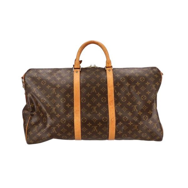 85318 2 Louis Vuitton Keepall Bandouliere 55 Duffel Bag Monogram Brown