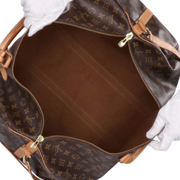 85318 5 Louis Vuitton Keepall Bandouliere 55 Duffel Bag Monogram Brown