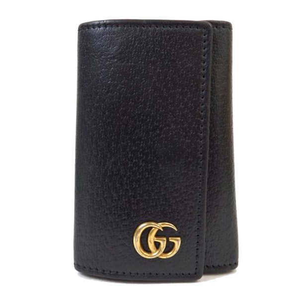 85393 1 Gucci GG Marmont 6 Key Case Black