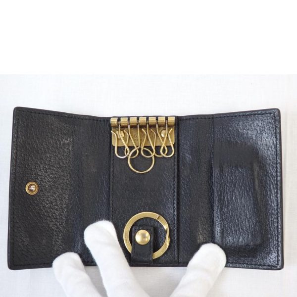 85393 4 Gucci GG Marmont 6 Key Case Black