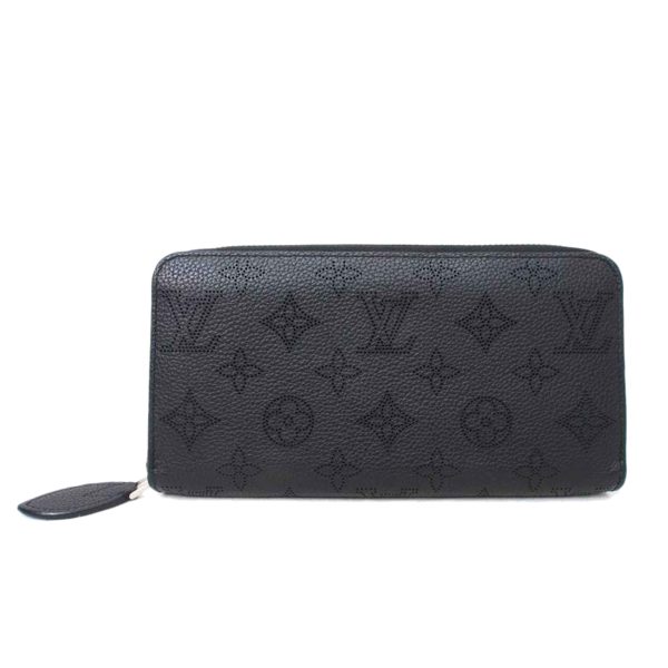 85453 2 Louis Vuitton Zippy Wallet Monogram Mahina Wallet Noir